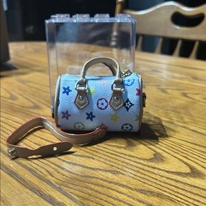 NEW Miniature LV White Murakami Bag Charm